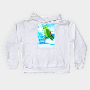 Green Parrot Kids Hoodie